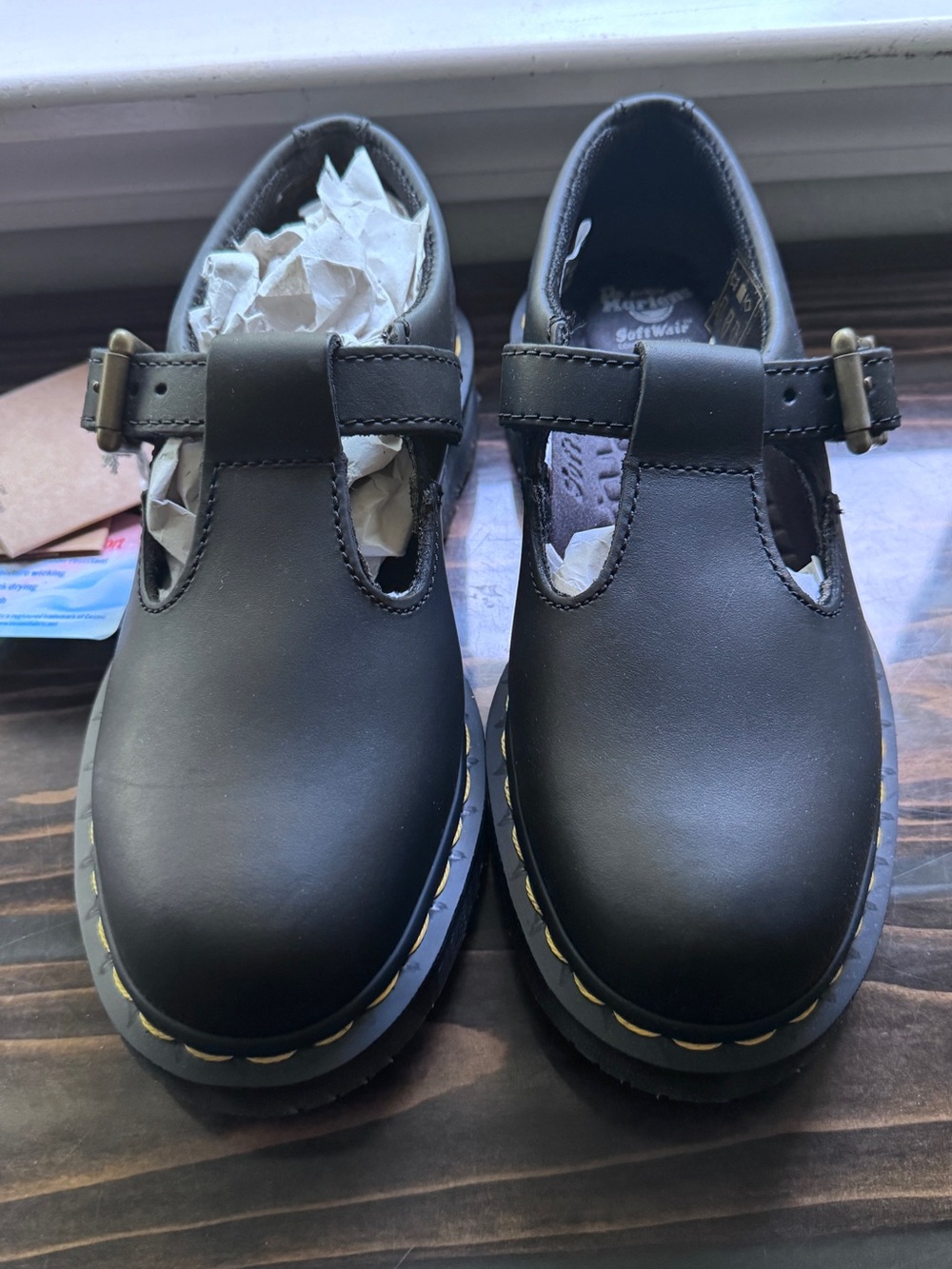 Dr. Martens Black T‑Bar Mary Jane Shoes